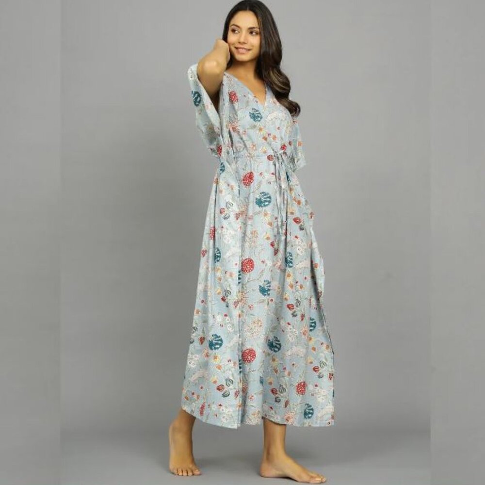 BRAND NEW Tie Dye Kaftan Dress, Women Caftan Dress Plus Size Clothing Caftan - Picture 3 of 5